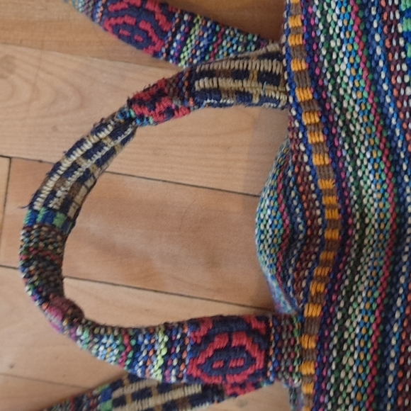 Bohemian woven multicolored backpack - Picture 5 of 11